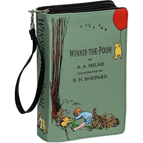 Literary Novelty Clutch Faux Leather Book-Shaped Handbag Crossbody Wallet - Picture 1 of 7